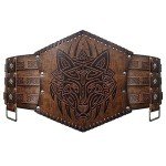 Norse-Style Viking Leather Corset Belt for LARP