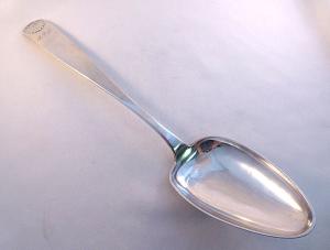 19th Century Norwegian Sterling Silver Serving Spoon
