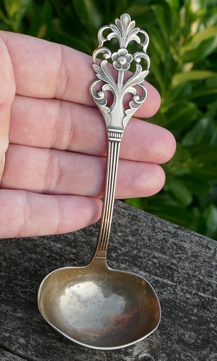 Norwegian TH. Martinsen Vintage Silver Sauce Ladle