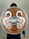 24" Wooden Dragon Viking Battle Shield