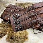 Norse-Style Viking Leather Corset Belt for LARP