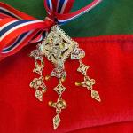 Norwegian Bunad Sølje Brooch in 830S Silver