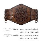 Norse-Style Viking Leather Corset Belt for LARP