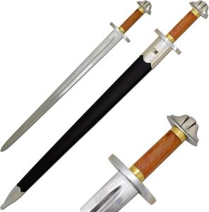 36.5" Viking Silver Crossguard Sword with Pommel