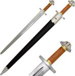 36.5" Viking Silver Crossguard Sword with Pommel