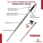 Medieval Longsword - Hand-Forged High Carbon Steel