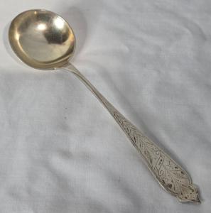 Vintage Norwegian Silver Gravy Ladle from Thoresen