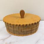 Norwegian Tine Box Carved Wood Folk Art Decor