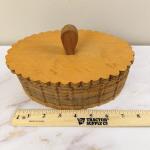 Norwegian Tine Box Carved Wood Folk Art Decor