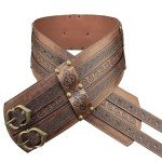 Viking Wide Belt - Medieval Faux Leather Armor