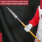 Viking Hand-Forged Damascus Steel Spear Head