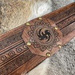 Viking Wide Belt - Medieval Faux Leather Armor