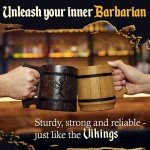TESLYAR Viking Beer Mug 0.6 Liters - Brown