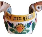 Scandinavian Dragon Ale Bowl with Rosemaling