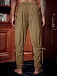 Runcati Men's Viking Pirate Ankle Trousers, Brown