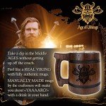 TESLYAR Viking Beer Mug 0.6 Liters - Brown