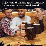 TESLYAR Viking Beer Mug 0.6 Liters - Brown