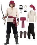 Norseman Pirate Costume for Men with Accessories