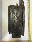 19th Century Scandinavian Carved Wood Salt Box