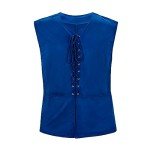 Men's Viking Pirate Steampunk Renaissance Costume, Blue