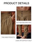 Runcati Men's Viking Pirate Ankle Trousers, Brown