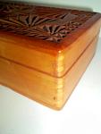Vintage Norwegian Folk Art Carved Wood Box