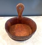 18th Century Scandinavian Handmade Wooden Milk Pail