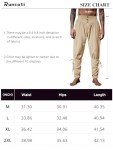 Runcati Men's Viking Pirate Ankle Trousers, Brown