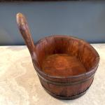 18th Century Scandinavian Handmade Wooden Milk Pail
