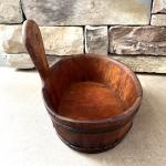 18th Century Scandinavian Handmade Wooden Milk Pail