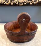 18th Century Scandinavian Handmade Wooden Milk Pail