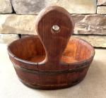 18th Century Scandinavian Handmade Wooden Milk Pail