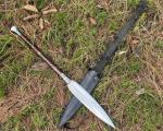 Personalized Viking Spear with Carbon Steel Blade