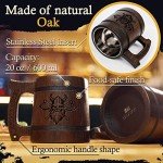 TESLYAR Viking Beer Mug 0.6 Liters - Brown