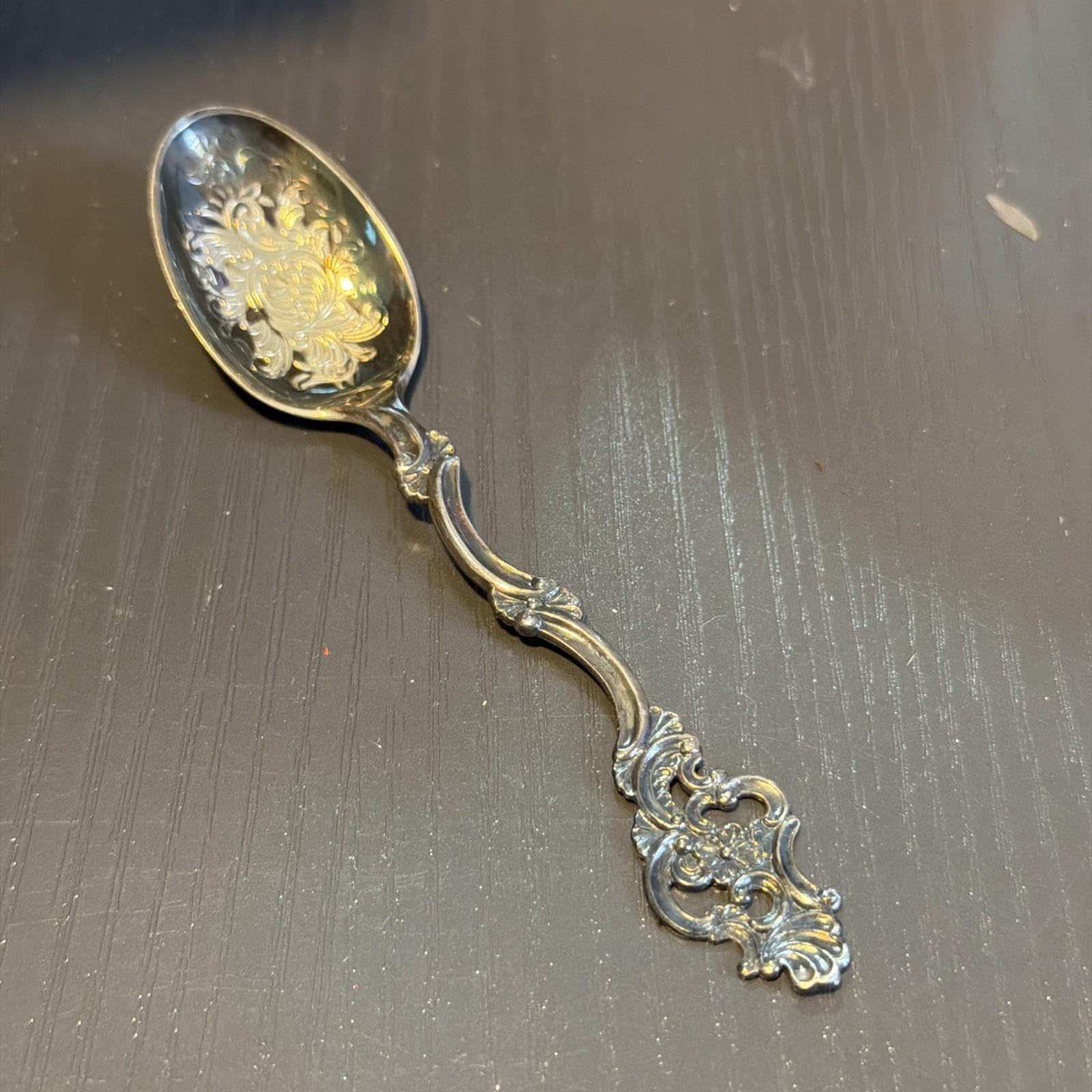 T H Marthinsen Norwegian Silver Etched Spoon 356 NM