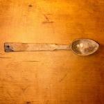 Hand-Carved Norwegian Wooden Serving Spoon 8.875