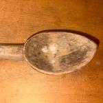 Hand-Carved Norwegian Wooden Serving Spoon 8.875