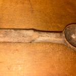 Hand-Carved Norwegian Wooden Serving Spoon 8.875