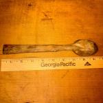 Hand-Carved Norwegian Wooden Serving Spoon 8.875
