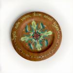 Norwegian Rosemaling Plate - "Spis min venn kom snart igjen