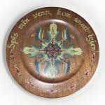 Norwegian Rosemaling Plate - "Spis min venn kom snart igjen