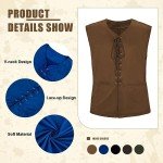 Men's Viking Pirate Steampunk Renaissance Costume, Blue