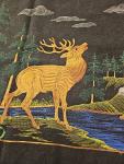 Norwegian Tapestry Featuring Deer in Stream