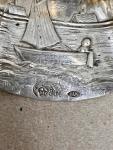 Norwegian 830S Silver Windmill Spoon with Harbor Scene