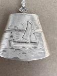 Norwegian 830S Silver Windmill Spoon with Harbor Scene
