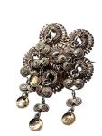 Antique Norwegian Solje Wedding Brooch in Silver