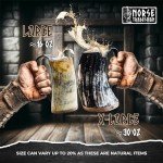 Authentic Viking Drinking Horn Mug with Engravings