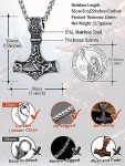 Men's Viking Thor's Hammer Necklace - Mjolnir Amulet