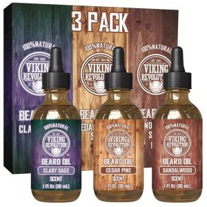 Viking Revolution Beard Oil 3-Pack for Men