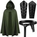 Medieval Cape and Viking Belt Costume Set